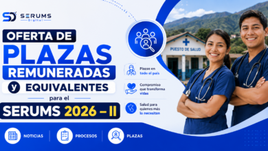 Oferta de plazas remuneradas y equivalentes del proceso de adjudicación para el SERUMS 2026 – II