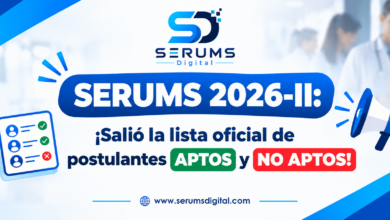 SERUMS 2026 II: Listado de postulante aptos y no aptos